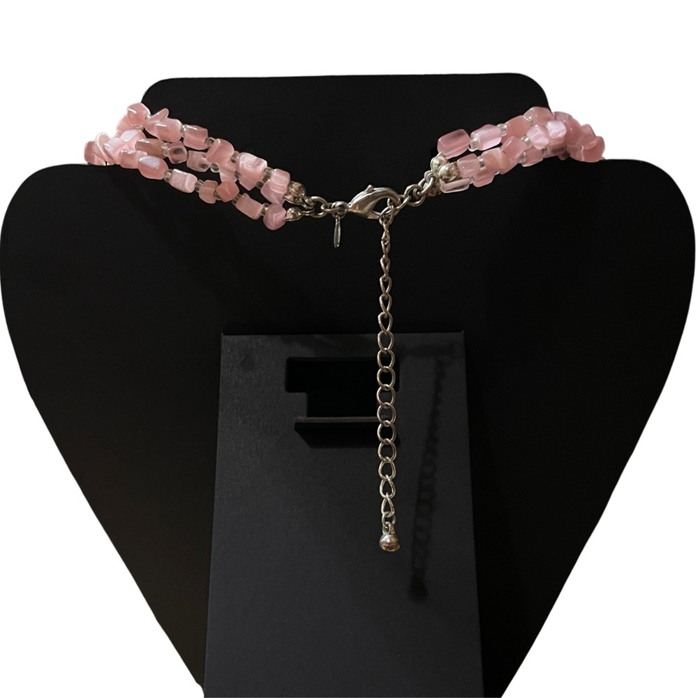 NWOT Premier Designs Pink Quartz Multi-Strand Beaded Necklace - Picture 4 of 4